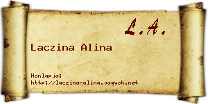 Laczina Alina névjegykártya